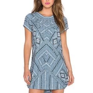 Parker Cocktail Dress Small Beaded Semi Formal Mini Holiday Party Gatsby $468
